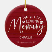 愛する記憶 猫または犬のペット追悼記念品 セラミックオーナメント (裏面)