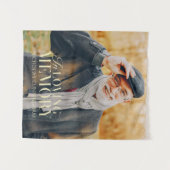 愛する記憶 現代のエレガントな写真記念 タペストリー (正面(横))