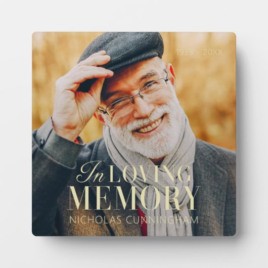愛する記憶 現代のエレガントな写真記念 フォトプラーク (正面)