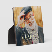 愛する記憶 現代のエレガントな写真記念 フォトプラーク (正面)