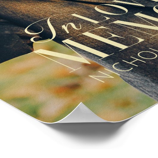 愛する記憶 現代のエレガントな写真記念 ポスター (角)