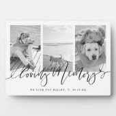 愛する記憶 | 現代のペット追悼写真コラージュ フォトプラーク (正面)