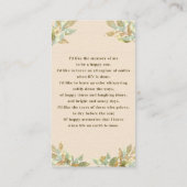 愛する記憶 花の写真 葬儀 祈りのカード 名刺 (裏面)