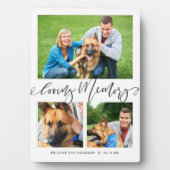 愛する記憶 | 3枚の写真 ペット追悼 コラージュ フォトプラーク (正面)