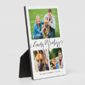 愛する記憶 | 3枚の写真 ペット追悼 コラージュ フォトプラーク (側面)