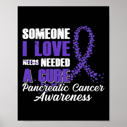 愛する誰かが膵臓がんの治療を必要とした阿波 ポスター (正面)