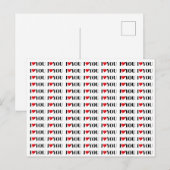 愛する赤いハートモダンタイポグラフィ ポストカード (正面/裏面)