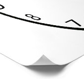 愛する赤いハート時間のポスター時計 ポスター (角)