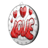 愛する赤いハート ダーツボード (正面右)