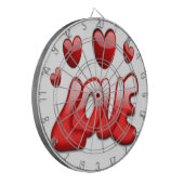 愛する赤いハート ダーツボード (正面左)