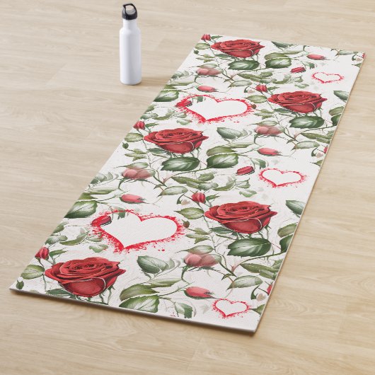 愛する赤いバラ ヨガマット (インサイチュ)