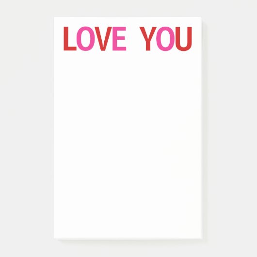 愛する赤いピンク ポストイット (正面)