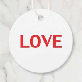 愛する赤いホワイトミニマリストのバレンタインデー フェイバータグ