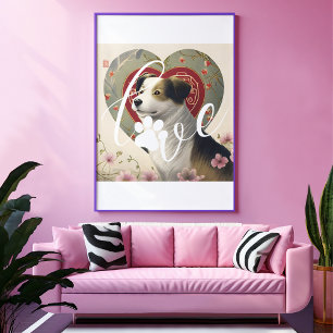 愛する足:モダンカスタムペットの愛 キャンバスプリント