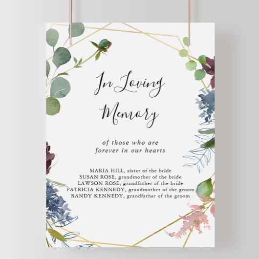 愛する金ゴールドの記号でブルゴーニュの幾何学的 ポスター