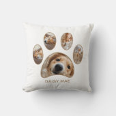 愛する金ゴールドの足の跡名フォトコラージュ クッション (正面)