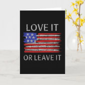 愛する離れかアメリカ国旗 カード (黄色い花)