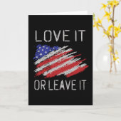 愛する離れかアメリカ国旗 カード (黄色い花)