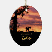 愛する馬とスピリチュアル詩記念 セラミックオーナメント (右)