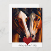 愛する馬の子供バレンタイン シーズンカード (正面/裏面)