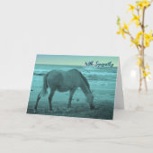 愛する馬を失う悔やみや弔慰を持って カード (黄色い花)