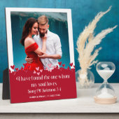 愛する魂が見つかったと刻まれたプレート フォトプラーク (側面)