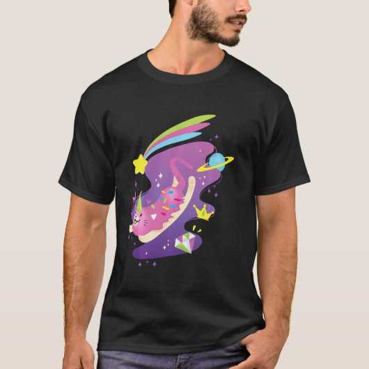 愛する魔法の猫クレアのための可愛いカチコーンユニコーン Tシャツ (正面)