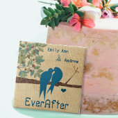 愛する鳥の木の木目の木の記念日の後 タイル