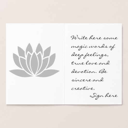 愛する黄金のハートの一種おもしろい 箔カード (内部)