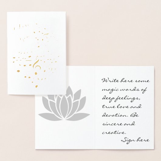 愛する黄金のハートの一種おもしろい 箔カード (ディスプレー)