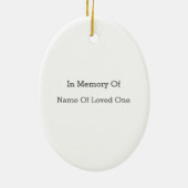 愛する1つのクリスマスのエンジェルウィングス記念損失 セラミックオーナメント (裏面)