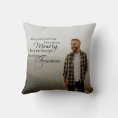 愛する1つのクリスマスの森の木々の記念損失 クッション (裏面)