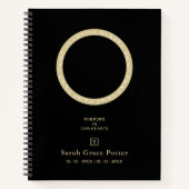 愛する1人の葬儀を思い出す写真の装飾 ノートブック (正面)