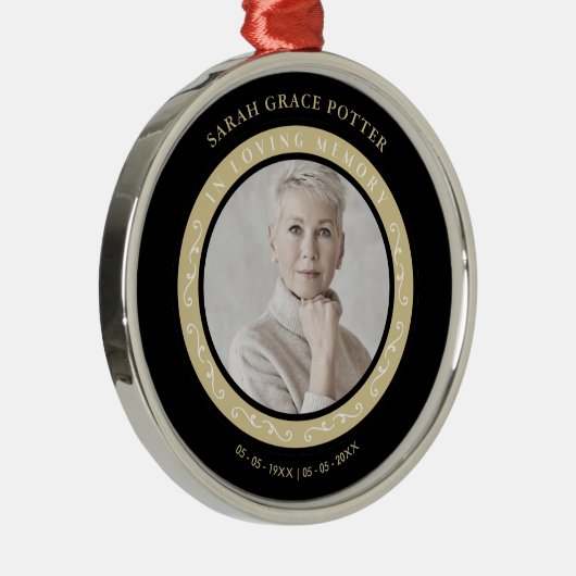 愛する1人の葬儀を思い出す写真の装飾 メタルオーナメント (右)