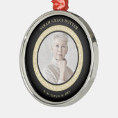 愛する1人の葬儀を思い出す写真の装飾 メタルオーナメント (左)