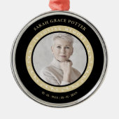 愛する1人の葬儀を思い出す写真の装飾 メタルオーナメント (正面)