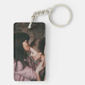 愛する1枚の写真の母と亡くなった人々が感傷的にかわいいハート キーホルダー (裏面)