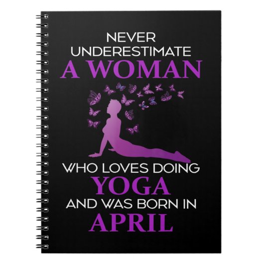 愛する4月の女生まれ性を決して過小評価しない ノートブック (正面)