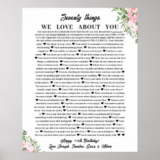 愛する70の理由 ポスター