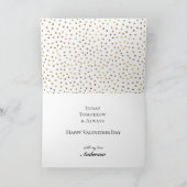 愛する，ハート,金ゴールドバレンティーンズホリデーカード シーズンカード (内部)