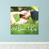 愛する |フォトオカジュアルーバーレイのスクリプモダント キャンバスプリント (インサイチュ (ウッドフロア))