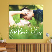 愛する |フォトオカジュアルーバーレイのスクリプモダント キャンバスプリント (インサイチュ (リビング))