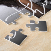 愛する |モダンスクリプトカジュアルハート写真 ジグソーパズル (側面)