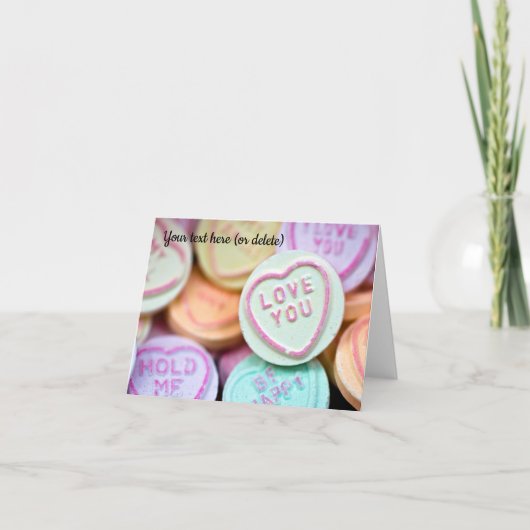 「愛する」愛するハートスイーツグリーティングカード サンキューカード (正面)