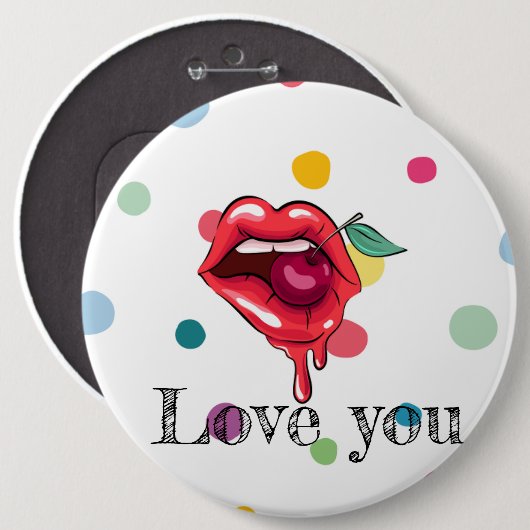 愛する 缶バッジ (正面&裏面)