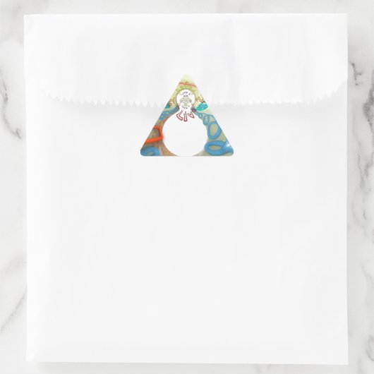 愛する、諦めるか生きるか、ハクナマタタ 三角形シール (バッグ)