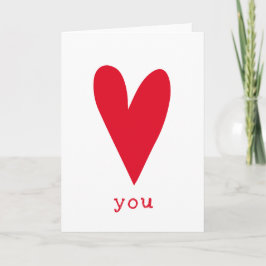愛する |赤いハートバレンタインデー シーズンカード