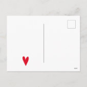 愛する |赤いハートバレンタインデー シーズンポストカード (裏面)