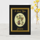 愛するAudubon Birdsカーパーソナライズされたド カード (黄色い花)