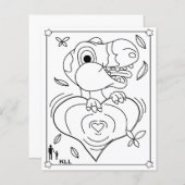 愛するDinasourカラーリングページ (正面/裏面)